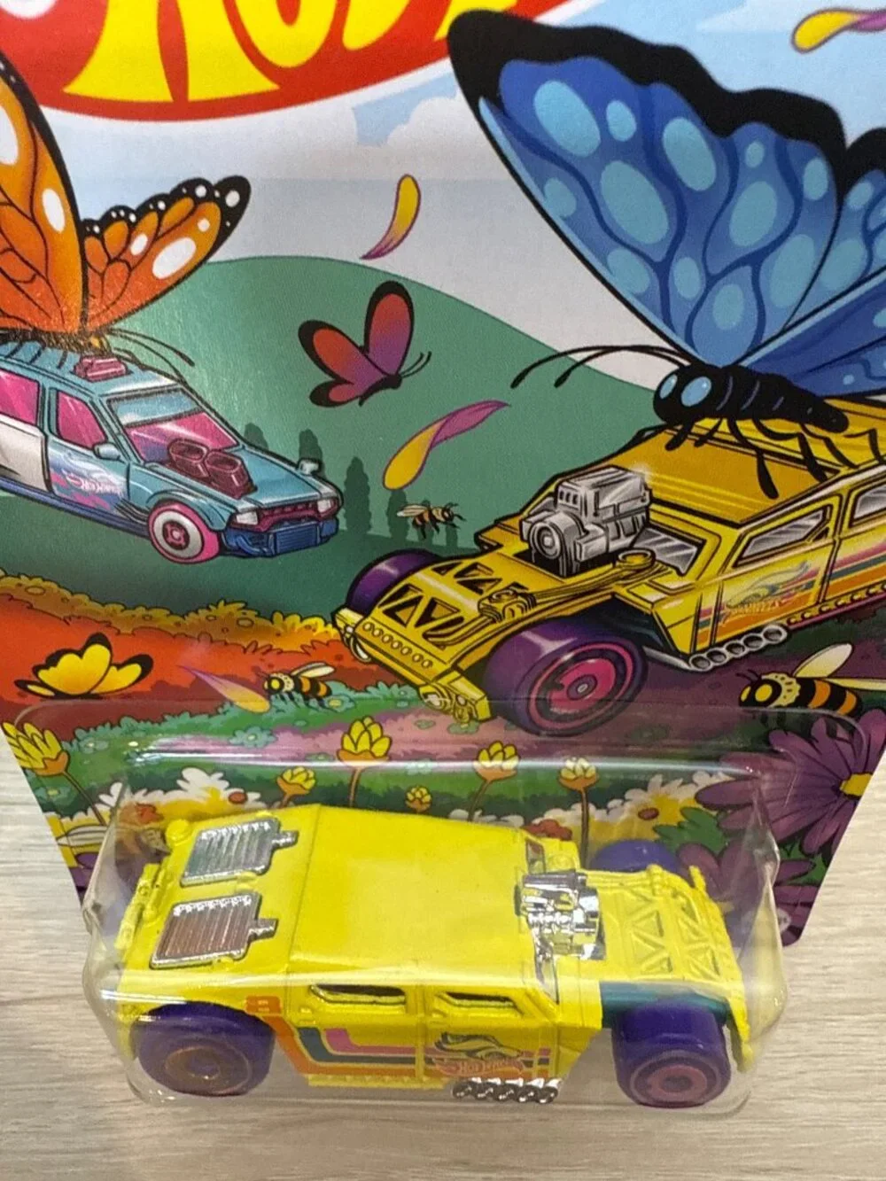 2025 Hot Wheels Lethal Diesel Easter Spring Series Yellow Art Cars 2/5